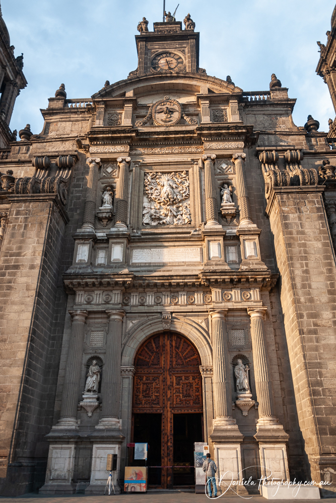 Mexico City  Metropolitan Cathedral Facade Detail